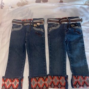 Girls Roca Wear Jeans- Size 6L- 2 identical pair-Sold as Set of 2
